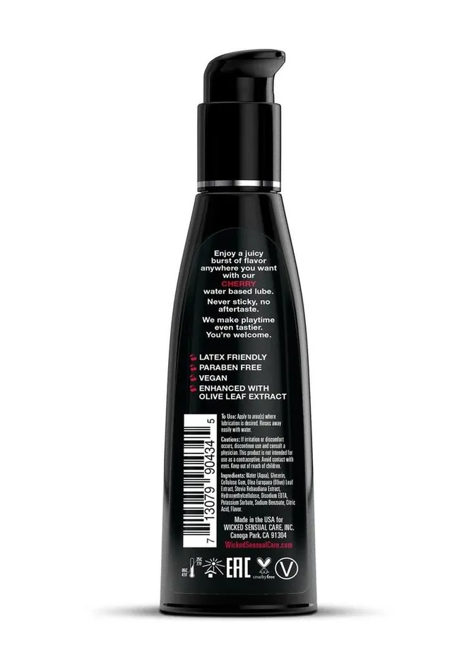 Wicked Aqua Water Based Flavored Lubricant Cherry Wicked Aqua Lubricants